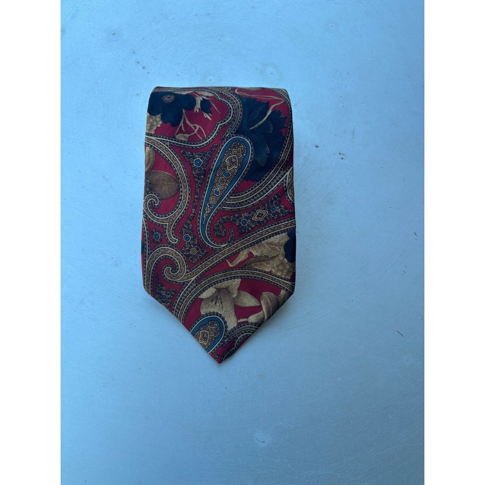 Bert Pulitzer Red Paisley Ancient Madder Silk Tie Collectors Edition Mens USA